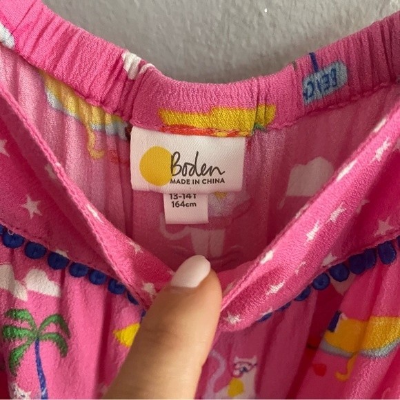 Boden Teen & Older Girls 13-14 years Pink Summer Print Romper Jumpsuit - Picture 8 of 12